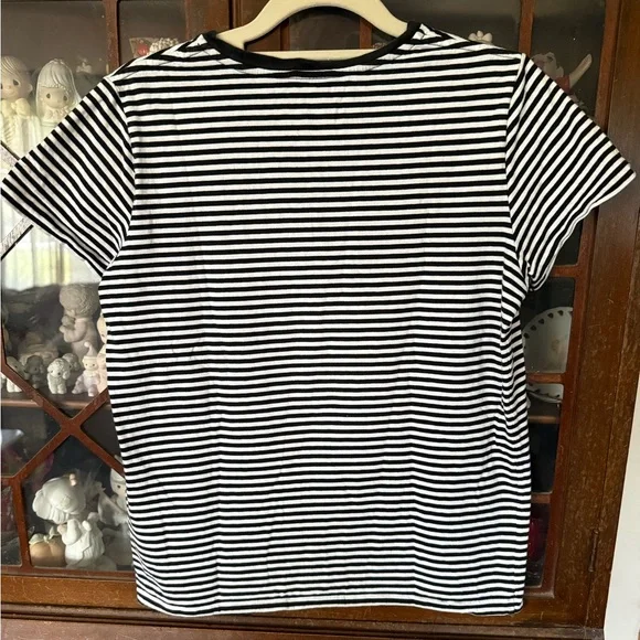 Polo Ralph Lauren Black and White Striped T-Shirt - Picture 3 of 5